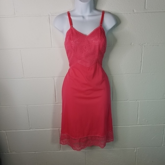 Vtg 50s Seampure lace fullslip lingerie dress - Picture 2 of 8